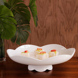 VIDA AMELIA MELAMINE PEDESTAL CAKE PLATE WHITE
