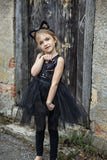 BLACK CAT DRESS & HEADPIECE SIZE 5-6