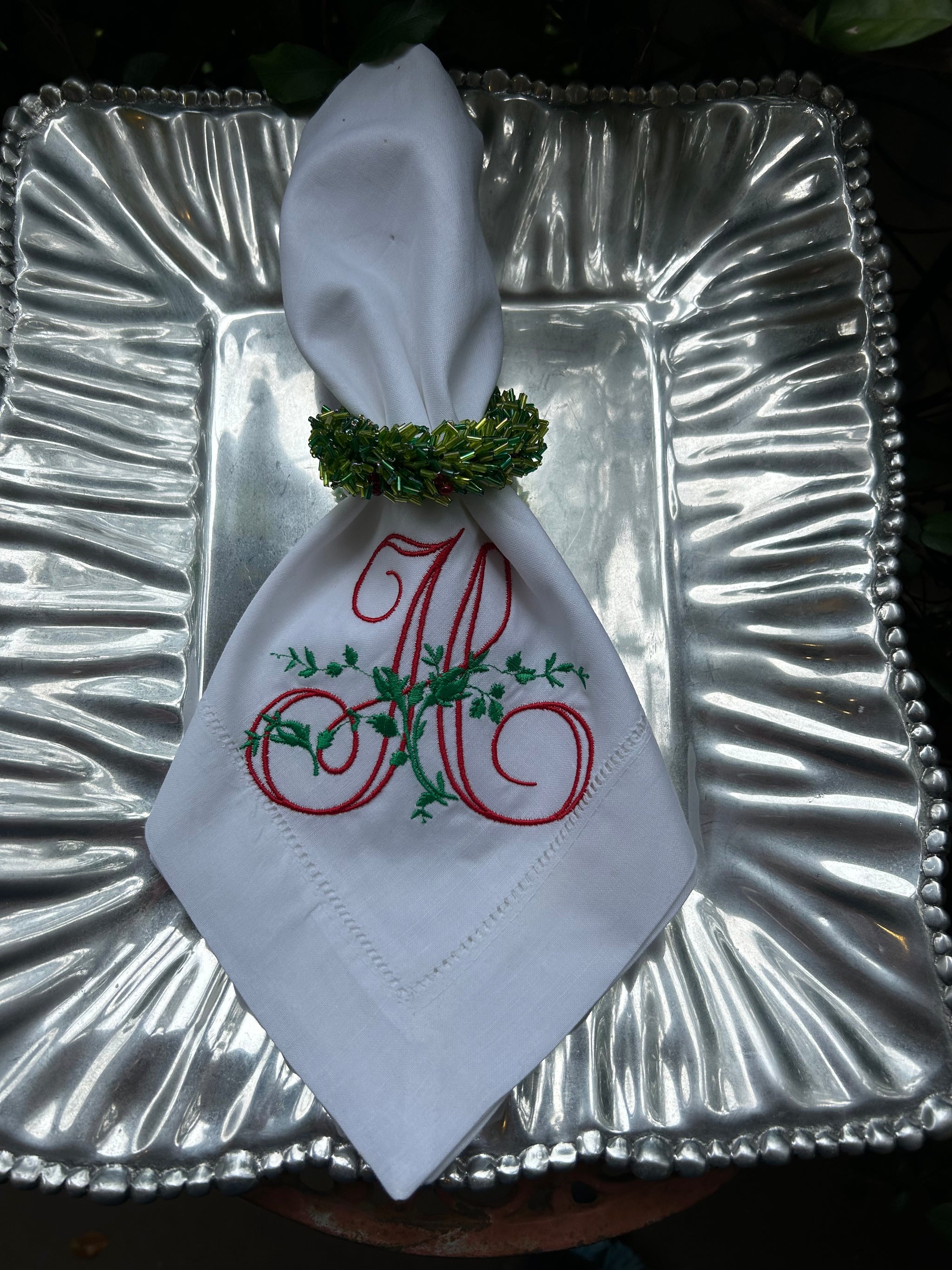 Embroidered Mardi Gras Napkins \u0026 Towels | Threads \u0026 Honey, image size:2048x2731