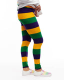 MARDI GRAS ADULT STRIPED LEGGINGS