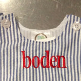 MONOGRAM UNISEX LT BLUE SEERSUCKER BUBBLE