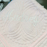 MONOGRAM COTTON QUILT BABY BLANKET