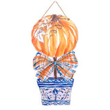 PUMPKIN TOPIARY DOOR HANGER
