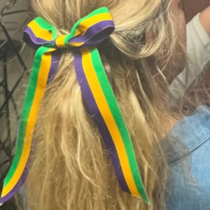 MARDI GRAS RIBBON HAIRBOW