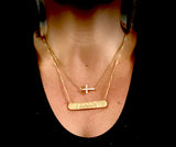 NECKLACE SIDEWAYS CROSS
