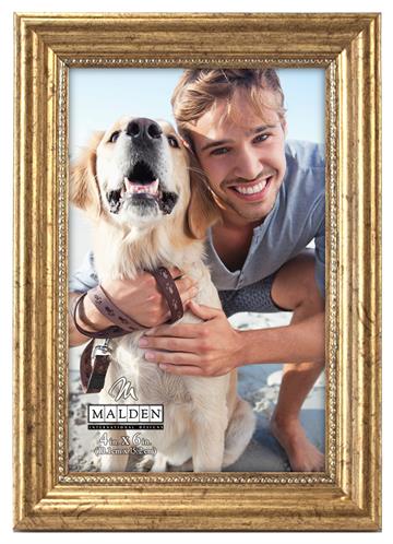 GOLD BEAD PICTURE FRAME 4”x 6”