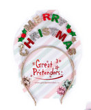 MERRY CHRISTMAS HEADBAND GOLD