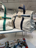 CANVAS BOATKIN IVORY/BLACK Delivery July 15th, 2026