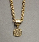 NECKLACE 4 WAY CROSS CHUNKY CHAIN