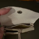 LEATHER METALLIC GOLD POUCH