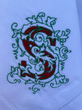 MONOGRAM EMBROIDERED GUEST TOWEL MAGAZINE FONT