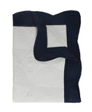 Heirloom Quilt - Baby Quilt Blanket Monogram: Blue