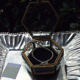 GLASS/BRASS TINKET/JEWELRY BOX