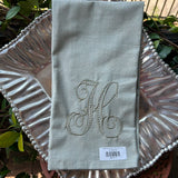 EMBROIDERED INITIAL KITCHEN TOWEL