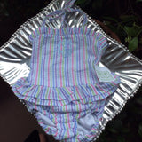 1PC SWIM SUIT MULTI STRIPE SEERSUCKER