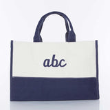 MONOGRAM NAVY CANVAS VIVERA TOTE