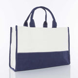 MONOGRAM NAVY CANVAS VIVERA TOTE