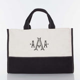 MONOGRAM NAVY CANVAS VIVERA TOTE