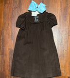 MONOGRAM BROWN CORDUROY DRESS