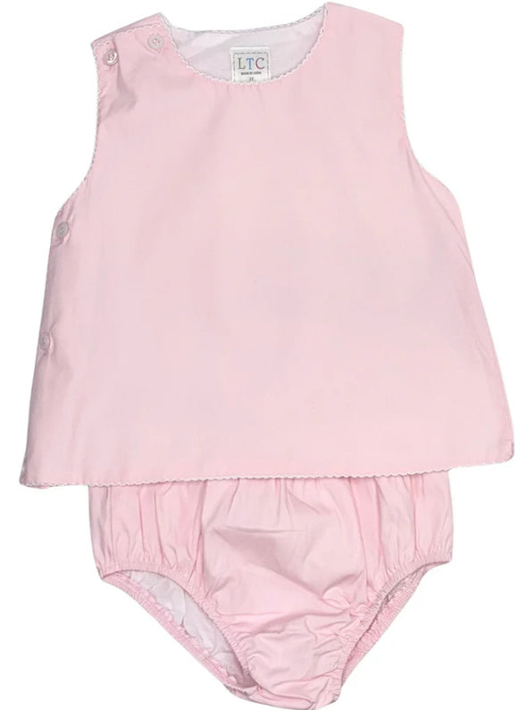 MONOGRAM PINK 2PC DIAPER COVER SET