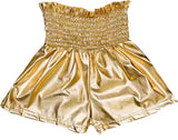 GOLD METALLIC SWING SHORTS