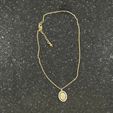 NECKLACE MARY WITH BLUE ENAMEL