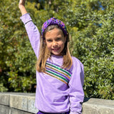 MARDI GRAS SEQUIN KIDS STRIPE FRENCH TERRY