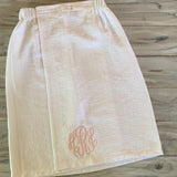 MONOGRAM WAFFLE WHITE BATH WRAP