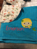 EMBROIDERED BEACH TOWEL MERMAID & NAME