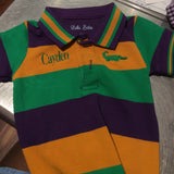 MARDI GRAS STRIPE RUGBY ROMPER