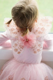 ROSE GOLD TUTU & WINGS SET SIZE 4-6