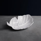 VIDA MELAMINE LETTUCE LEAF LARGE PLATTER WHITE