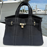 CANVAS BOATKIN SOLID BLACK Delivery July 15th, 2026