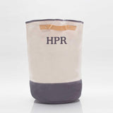MONOGRAM NAVY CANVAS HAMPER