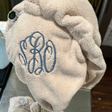 MONOGRAM PLUSH TURBO TOWEL BLUSH/BEIGE