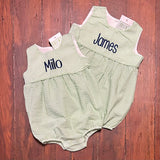 MONOGRAM GREEN SEERSUCKER BUBBLE