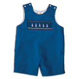 SMOCKED CHRISTMAS TREE  ROYAL BLUE JOHN JOHN or ROMPER