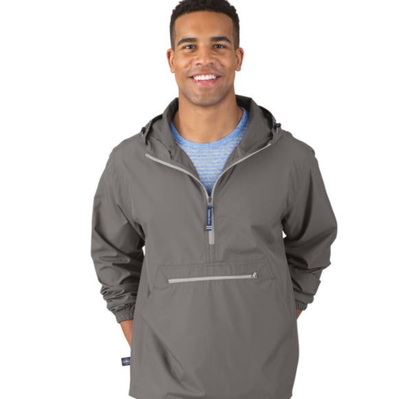 MONOGRAM GREY ADULT  RAIN PULLOVER