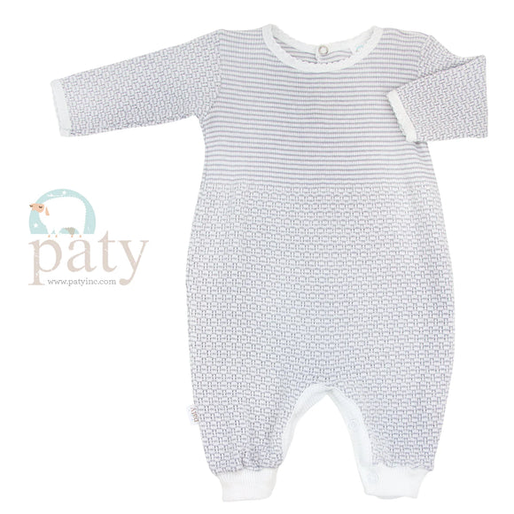 LAYETTE BOUCLE GREY ROMPER by Paty