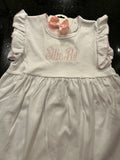 MONOGRAM KNIT PICOT TRIM DRESS by PATY