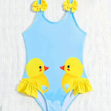 DUCK PRINT 1PC SWIM SUIT