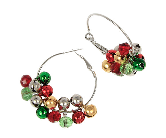 HOOP EARRINGS WITH JINGLE BELLS