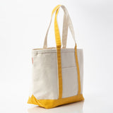 MONOGRAM ORANGE CANVAS MEDIUM TOTE BAG