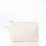 MONOGRAM SOLID BLACK CANVAS MAKEUP BAG or POUCH
