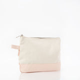 MONOGRAM SOLID BLACK CANVAS MAKEUP BAG or POUCH