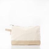 MONOGRAM SOLID BLACK CANVAS MAKEUP BAG or POUCH