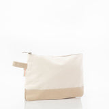 MONOGRAM SOLID BLACK CANVAS MAKEUP BAG or POUCH