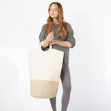 MONOGRAM CANVAS KHAKI HANDLE LAUNDRY HAMPER