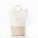 MONOGRAM CANVAS KHAKI HANDLE LAUNDRY HAMPER