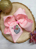 EMBROIDERED SANTA HAIRBOW